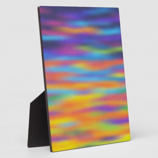 抽象芸術砂漠サンセットスカイアートワーク フォトプラーク (側面)