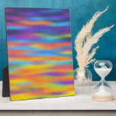 抽象芸術砂漠サンセットスカイアートワーク フォトプラーク (側面)