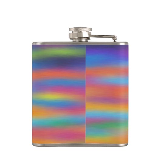 抽象芸術砂漠サンセットスカイアートワーク フラスク (裏面)