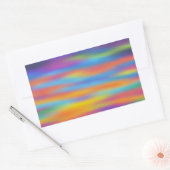 抽象芸術砂漠サンセットスカイアートワーク 長方形シール (封筒)