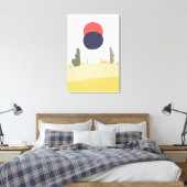 抽象芸術砂漠月 キャンバスプリント (インサイチュ (寝室))