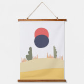 抽象芸術砂漠月 吊り下げ型タペストリー (正面)