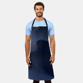 抽象芸術砂漠 エプロン (着用した状態)