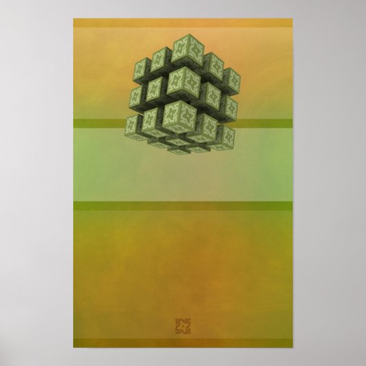 抽象芸術磁性モダン04 01 ：初心者向けMind ポスター (正面)