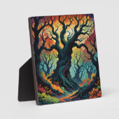 抽象芸術神秘的な木 フォトプラーク (正面)