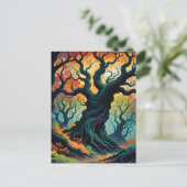 抽象芸術神秘的な木 ポストカード (スタンド正面)