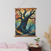 抽象芸術神秘的な木 吊り下げ型タペストリー (寝室)