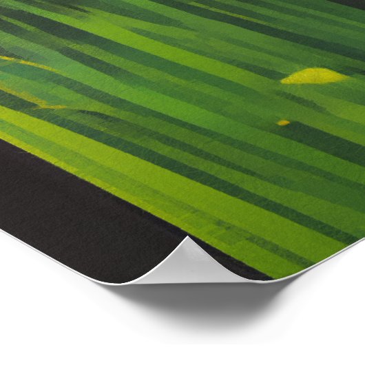 抽象芸術神秘的な猫ファンタジーアート ポスター (角)