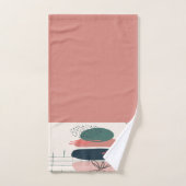 抽象芸術禅イン赤テーマNo2 バスタオルセット (ハンドタオル)