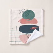 抽象芸術禅イン赤テーマNo2 バスタオルセット (ウォッシュタオル)