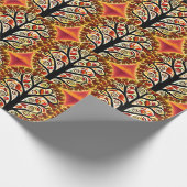 抽象芸術秋の収穫木 ラッピングペーパー (角)
