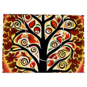 抽象芸術秋の収穫木 ラージペーパーバッグ (裏面)