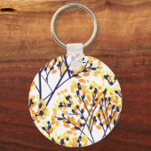 抽象芸術秋の木のパタモダンーン キーホルダー (正面)