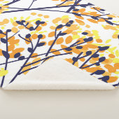 抽象芸術秋の木のパタモダンーン シェルパブランケット (3/4)