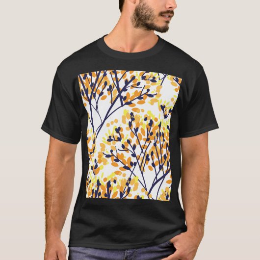 抽象芸術秋の木のパタモダンーン Tシャツ (正面)
