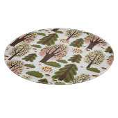 抽象芸術秋の森のシームレスなパターン カッティングボード (角)