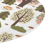 抽象芸術秋の森のシームレスなパターン カッティングボード (角)