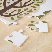 抽象芸術秋の森のシームレスなパターン ジグソーパズル (側面)