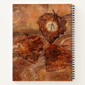 抽象芸術秋をテーマにしたテラコッタスパイラルノート ノートブック (裏面)
