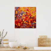 抽象芸術秋モザイクファインアート ポスター (キッチン)