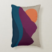 抽象芸術秋秋の山の風景サンセット アクセントクッション (正面(垂直))