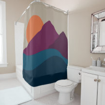 抽象芸術秋秋の山の風景サンセット