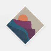 抽象芸術秋秋の山の風景サンセット スタンダードランチョンナプキン (角)