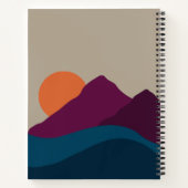 抽象芸術秋秋の山の風景サンセット ノートブック (裏面)