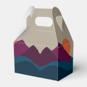 抽象芸術秋秋の山の風景サンセット フェイバーボックス (裏面サイド)