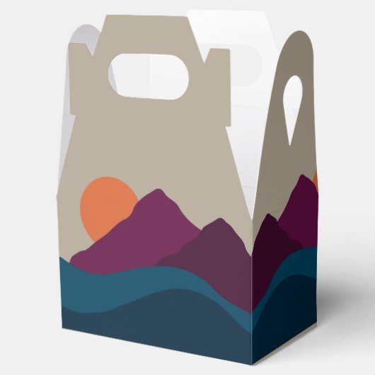 抽象芸術秋秋の山の風景サンセット フェイバーボックス (オープン)