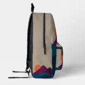 抽象芸術秋秋の山の風景サンセット プリントバックパック (左)