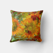 抽象芸術秋色の花 クッション (裏面)