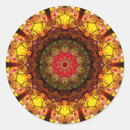抽象芸術秋 |マンダカラフルラ ラウンドシール
