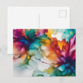 抽象芸術移動鮮やかアルコールインク ポストカード (正面/裏面)