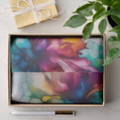 抽象芸術移動鮮やかアルコールインク 薄葉紙 (ギフト)