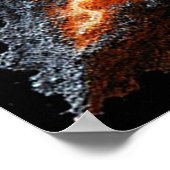 抽象芸術稲妻とテクスチャ詳細 ポスター (角)