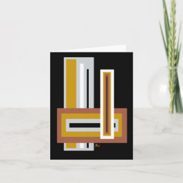 抽象芸術積み上げ長方形ノートカード カード