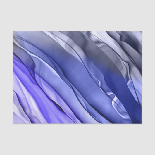 抽象芸術積層型タイ数々のの染青色クラフト 薄葉紙 (正面)