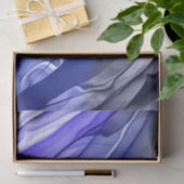 抽象芸術積層型タイ数々のの染青色クラフト 薄葉紙 (ギフト)