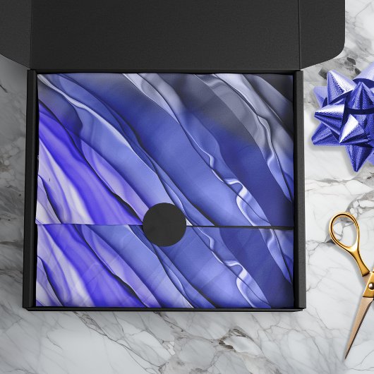 抽象芸術積層型タイ数々のの染青色クラフト 薄葉紙