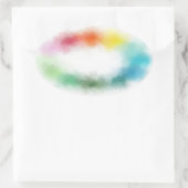 抽象芸術空白のカスタムモダンカラフルテンプレート 楕円形シール (バッグ)