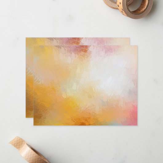 抽象芸術空白のテンプレートカラフルエレガント ノートカード (正面/裏面インサイチュ)