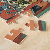 抽象芸術窓とワイングラス ジグソーパズル (側面)