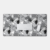 抽象芸術笛 デスクマット (キーボード&マウス)