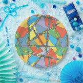 抽象芸術笛 ペーパープレート (パーティー)