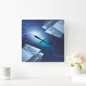 抽象芸術第一時計 スクエア壁時計 (ホーム)