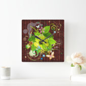 抽象芸術第三十六時計 スクエア壁時計 (ホーム)