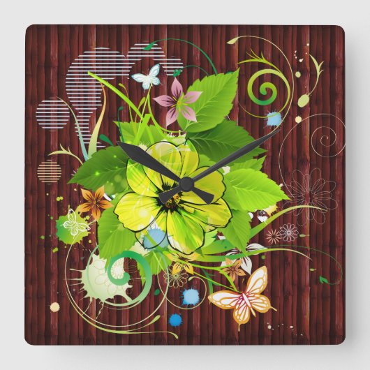 抽象芸術第三十六時計 スクエア壁時計 (正面)