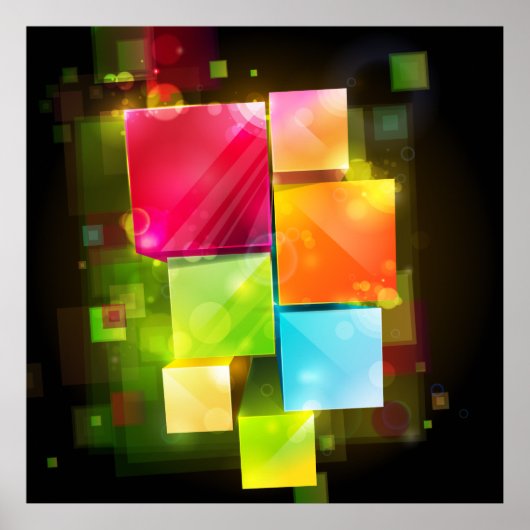 抽象芸術第18プリント ポスター (正面)