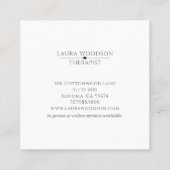 抽象芸術筆のストロークセラピスト名刺 スクエア名刺 (裏面)